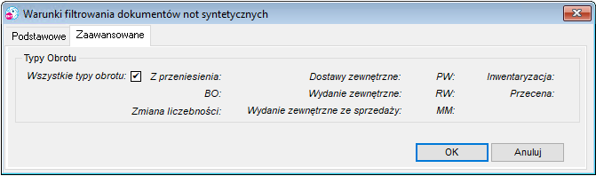 Zakładka Zaawansowane Zakładka Zaawansowane