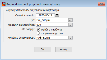 Parametry kopiowania dokumentu