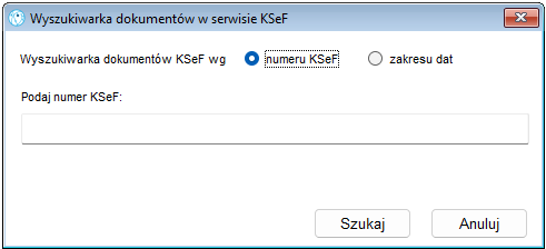 Wyszukiwanie dokumentu na podstawie numeru w KSeF Wyszukiwanie dokumentu na podstawie numeru w KSeF