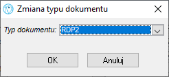 Zamiana typu dokumentu