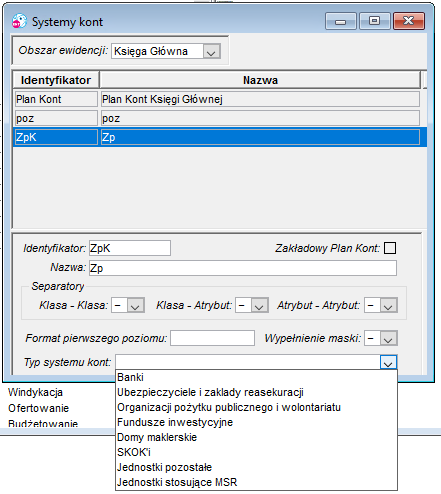 Definiowanie systemów kont Definiowanie systemów kont