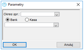 Parametry generowania korekty różnic