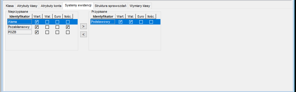 Przypisywanie atrybutów do systemów ewidencji Przypisywanie atrybutów do systemów ewidencji