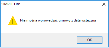 Komunikat o niespełnieniu reguł walidacji
