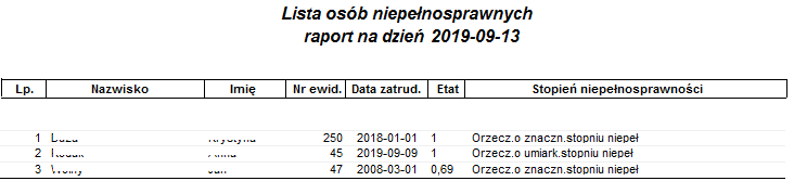 Przykładowy raport Niepełnosprawni Przykładowy raport Niepełnosprawni