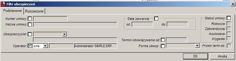 Zakładka Podstawowe Zakładka Podstawowe