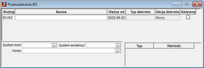 Przekształcenie konta