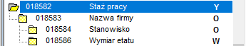 Dwupoziomowe drzewko danych