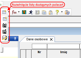 Zmiana listy widocznych kolumn w oknie Dane osobowe – szybkie wyszukiwanie