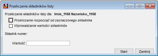 Przeliczanie składników listy płac Przeliczanie składników listy płac