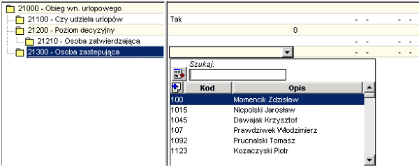 Wybór osób zastępujących w czasie urlopów