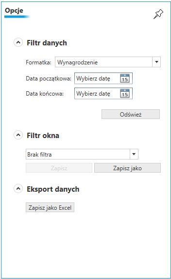 Okienko Opcje