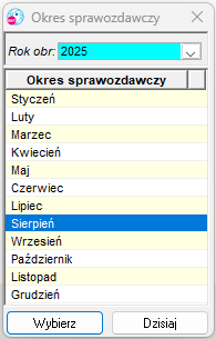 Rok obrotowy i okres sprawozdawczy