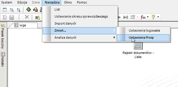 Wybor parametru Ustawienia Prox Wybor parametru Ustawienia Prox