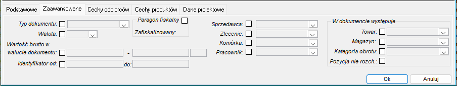 Filtry Zaawansowane Filtry Zaawansowane