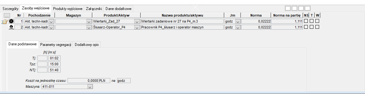 Zasoby wejściowe