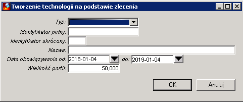 Tworzenie technologii ze zlecenia Tworzenie technologii ze zlecenia